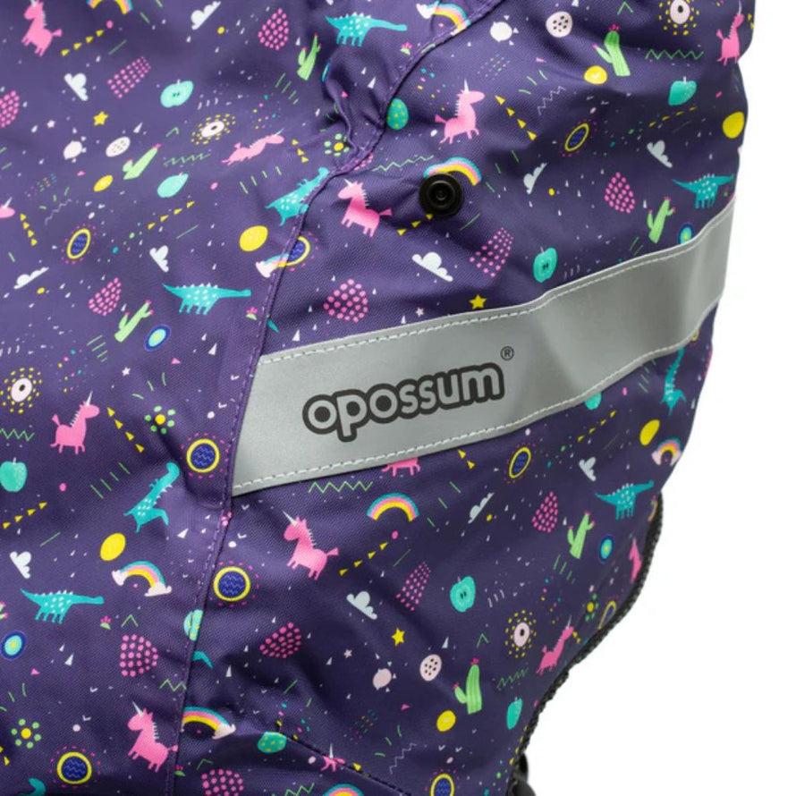 Housse de siège arrière vélo enfant Opossum Magic Galaxy, protection complète contre la pluie et le vent