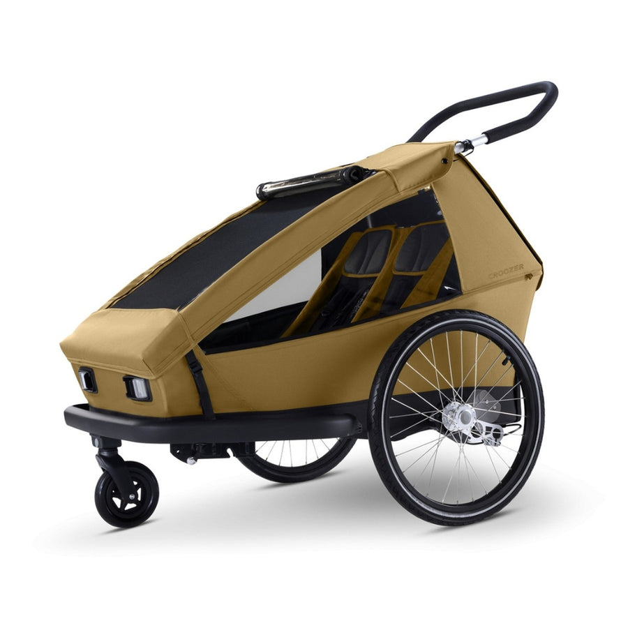 Remorque velo Croozer Kid Ellma 2 places avec kit jogging, securite optimale pour enfants en velo et jogging