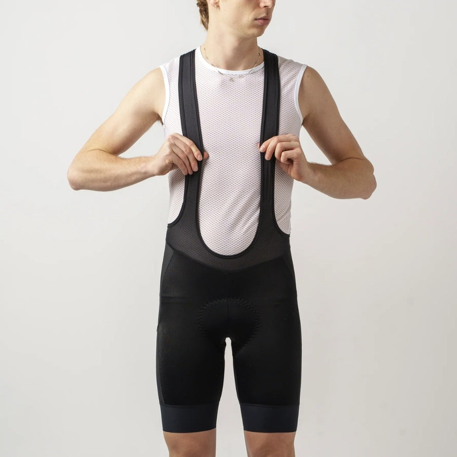 Cuissard court a bretelles GripGrab Ride noir pour homme, ideal pour cyclisme longue distance et confort