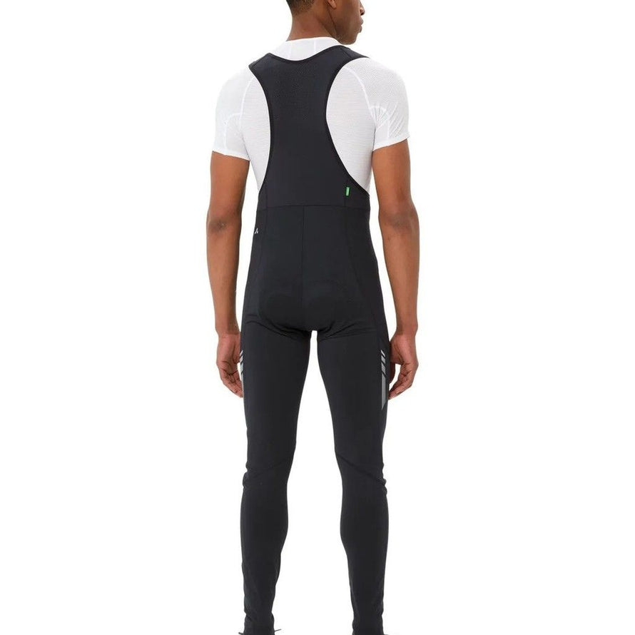 vue arriere du cuissard long vaude matera ii porte par un cycliste