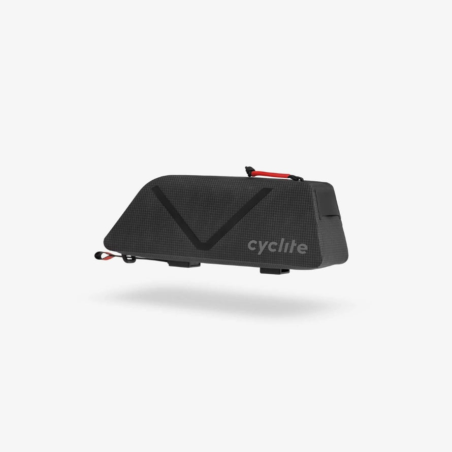 Sacoche top tube Nano 01 Cyclite noire compacte pour vélo, design moderne et rangement sécurisé Cycl