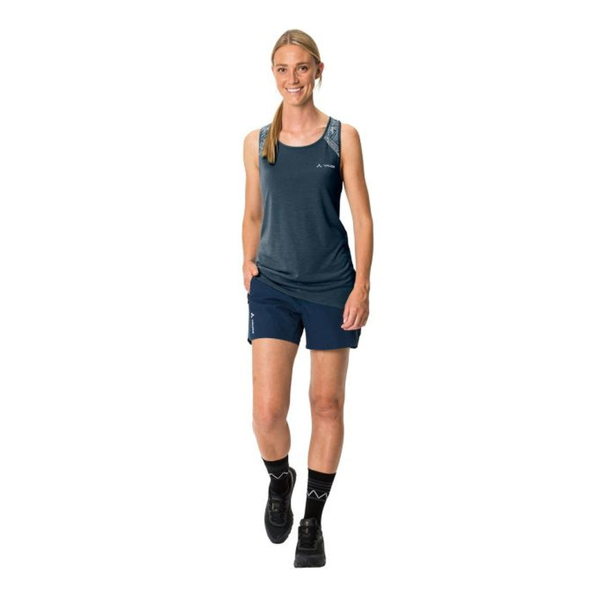 Debardeur femme Vaude Sveit III navy, leger et respirant, ideal pour velo et activites sportives