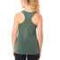 Debardeur Vaude Femme Sveit Top III vert fonce, dos en tissu technique respirant pour cyclisme et sport