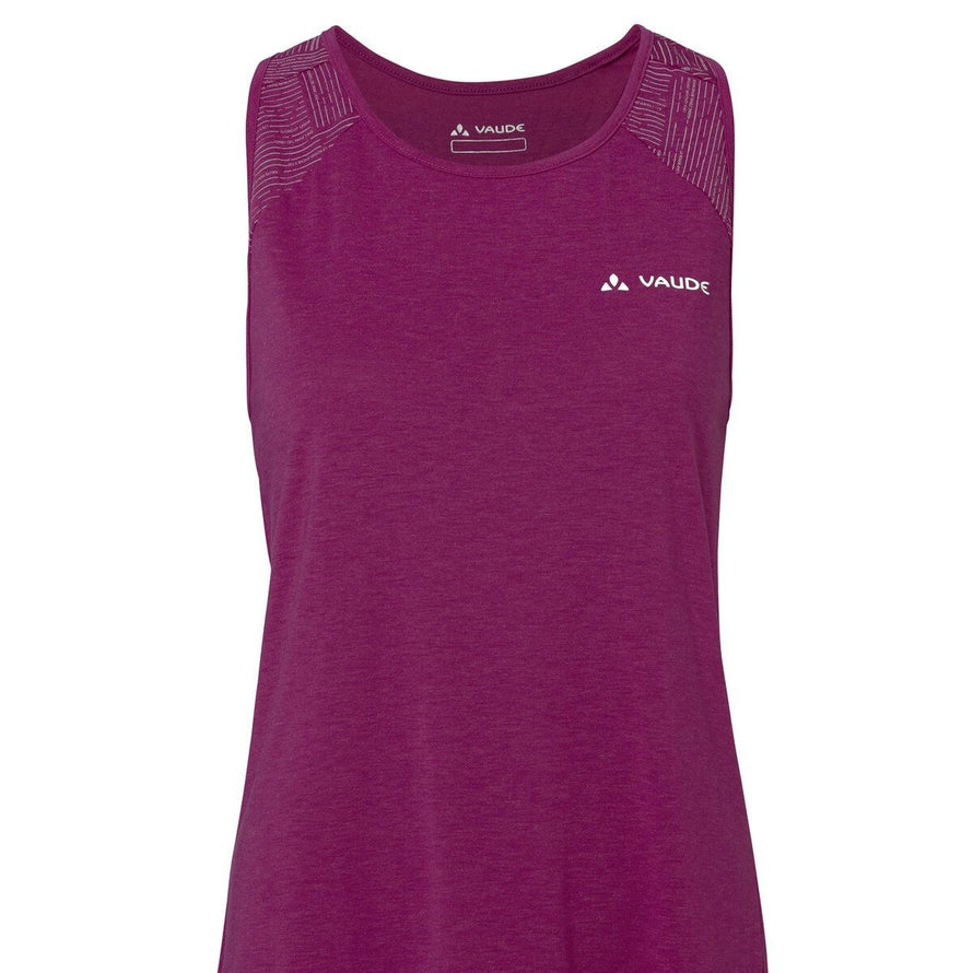 Debardeur Vaude Femme Sveit Top III violet uni, leger et confortable pour cyclisme et activites sportives