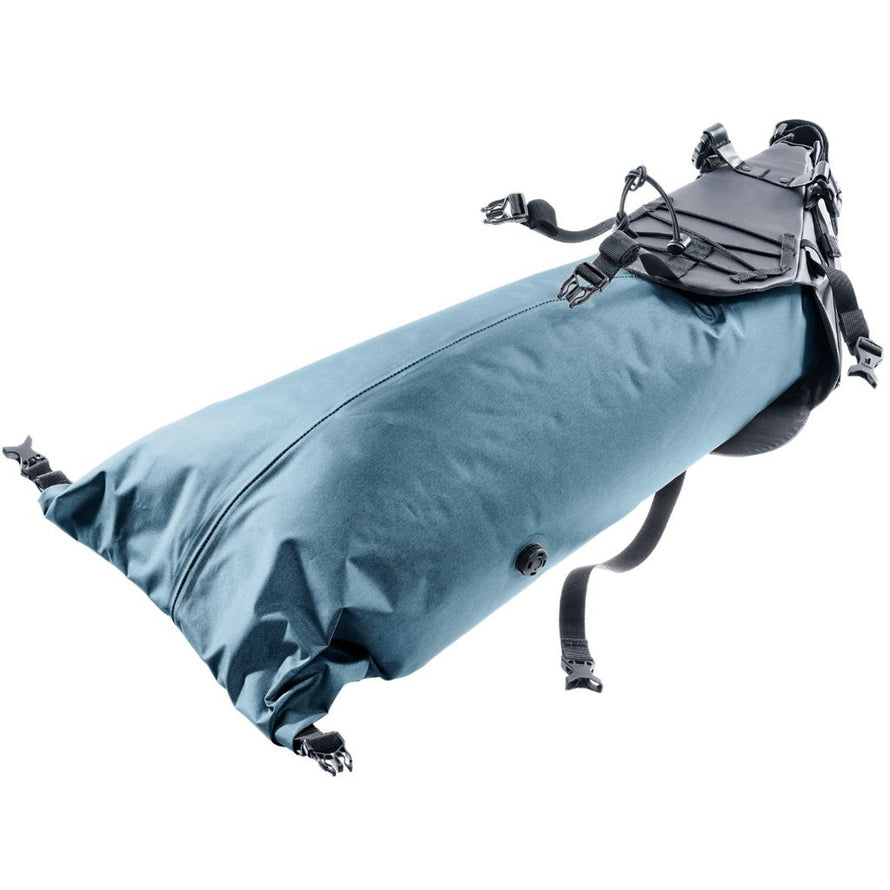 Sacoche de selle Deuter Cabezon 16l, étanche et robuste, conçue pour le bikepacking et les longues aventures à vélo