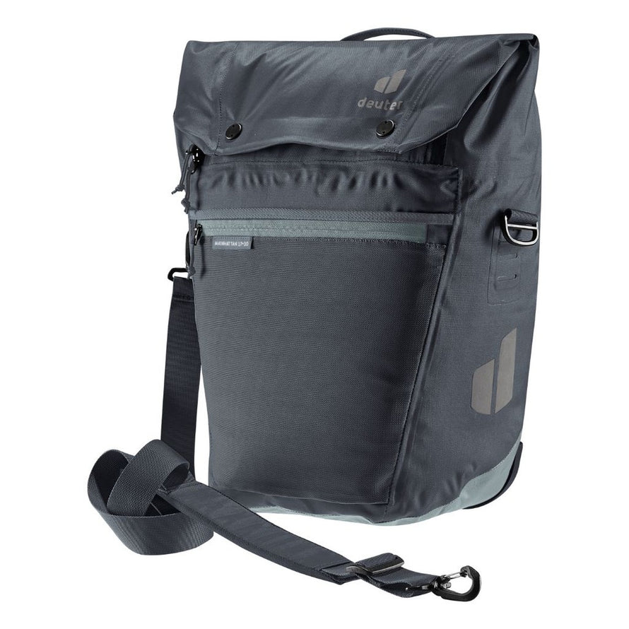 Sacoche de velo Deuter Mainhattan 17 + 10 noire, pratique et resistente pour le transport urbain et le quotidien