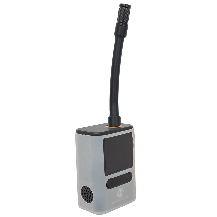 Mini compresseur digital M-Wave Elumatik pour velo avec affichage numerique et design ergonomique compact
