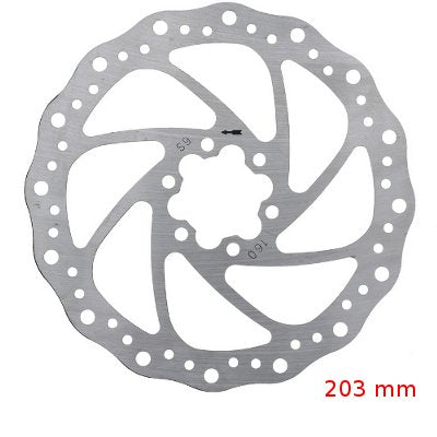 Disques De Frein Pour VTT/vélo - Diamètres 203/180/160 Mm, 6 Trous, épaisseur 2.3 Mm, En Acier, Avec Vis