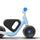 Draisienne Woom Wow bleu pour enfants 9 à 36 mois avec système auto-équilibrant pour apprentissage sécurisé