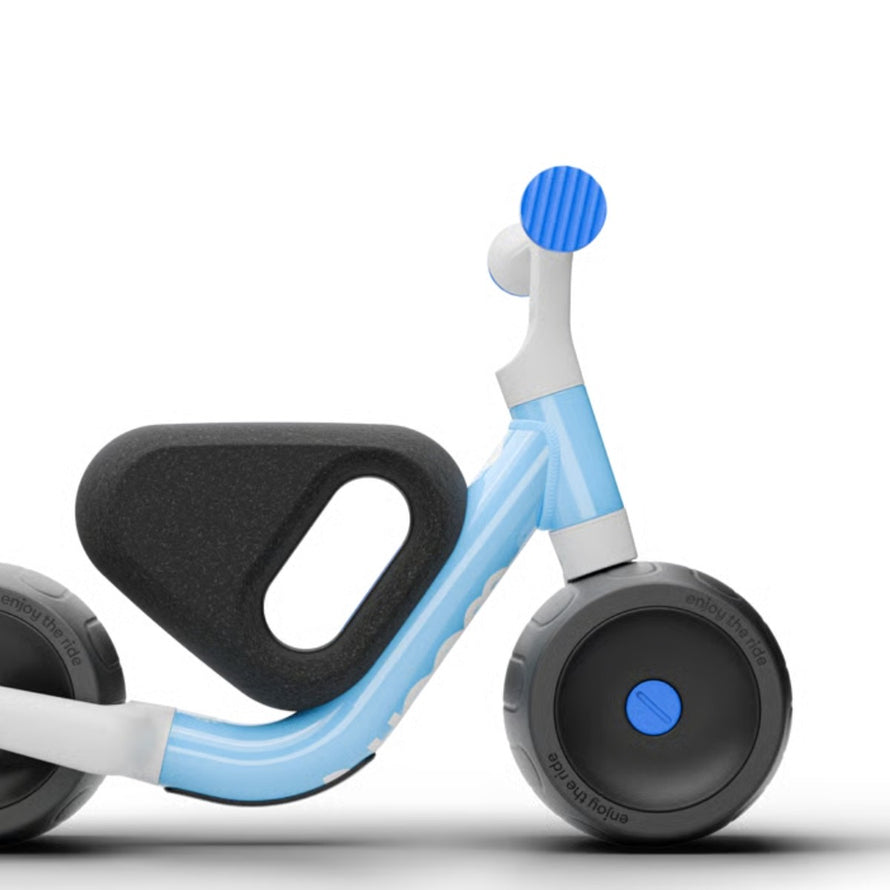 Draisienne Woom Wow bleu pour enfants 9 à 36 mois avec système auto-équilibrant pour apprentissage sécurisé