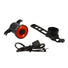 Eclairage arriere LED velo Kheax Nunki 30 Lumens avec support et cable USB pour securite optimale