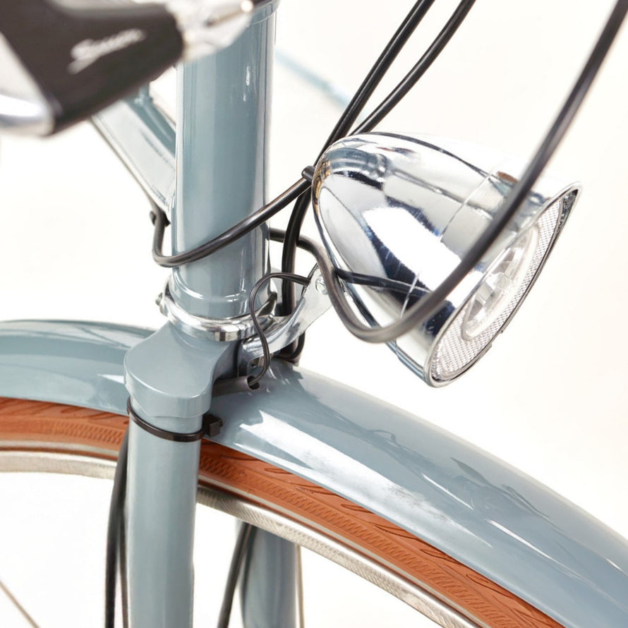 Eclairage vélo rétro à pile sur fourche, guidon ou porte bagages