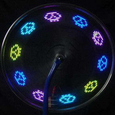 Eclairage LED à pile sur rayon de roue vélo