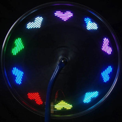 Batteriebetriebenes Fahrradspeichenlicht 7 Leds mehrfarbig