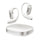 Ecouteurs bluetooth a reduction de bruit a oreilles libres Shokz OpenFit Pro blanc avec etui de charge