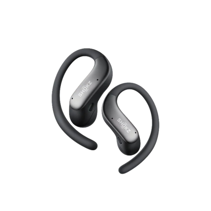 Ecouteurs vélo Shokz OpenFit Air 2 noirs avec arceau souple pour un maintien sûr et confort prolongé