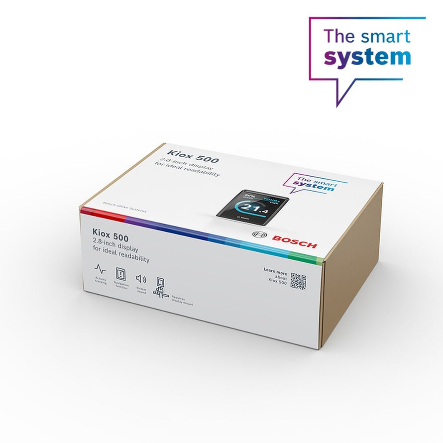Doos van het Bosch Kiox 500 scherm voor elektrische fiets in Smart System met 2,8 inch display