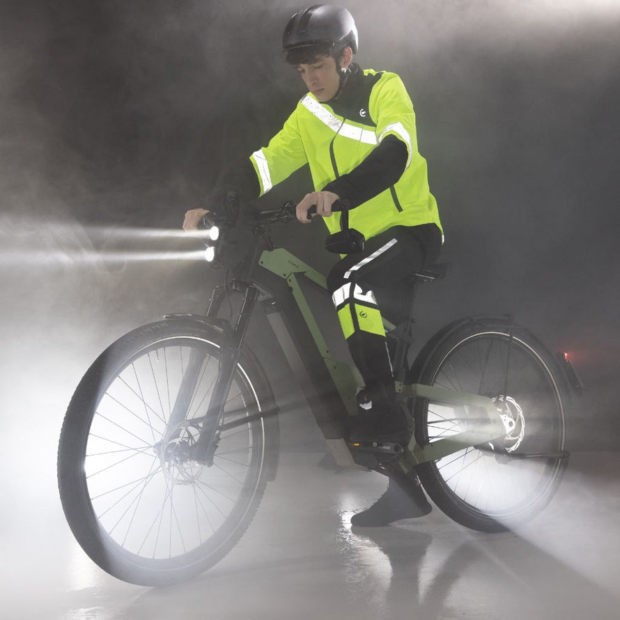 Ensemble de pluie vélo Fuji Wowow étanche, respirant, réfléchissant, fonctionnel, unisexe. 