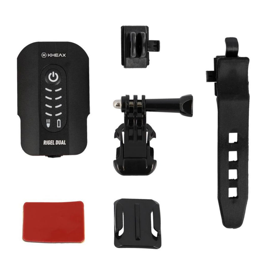 Feu vélo pour casque ou guidon 2 en 1 avec feu avant et arrière