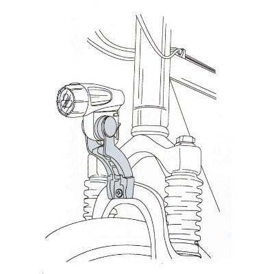 Fixation feu avant pour vélo sur fourche - #2