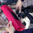 Fixation rapide de la sacoche banane Ortlieb Velo-Sling Flex Bar-Lock rose pour guidon de vélo urbain étanche