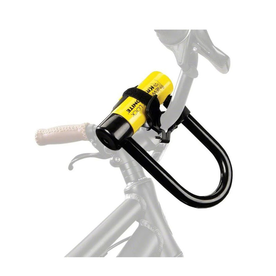 Fixation en U noire pour guidon de vélo Kryptonite Transit H-bar avec système de verrouillage sécurisé