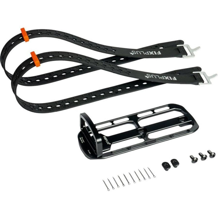 Fixplus Kit support fourche Cargo Cage avec sangles noires de 86 cm pour vélo cargo solide et facile à installer