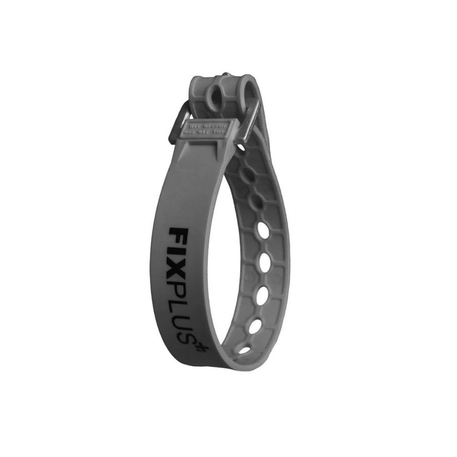 Sangle de serrage Fixplus 35cm grise pour maintien sécurisé et ajustement facile des composants vélo