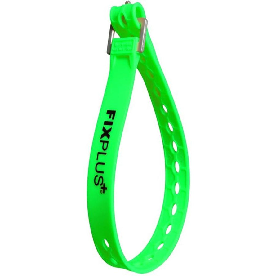 Sangle de serrage Fixplus 66cm vert fluo, flexible et durable pour une fixation optimale des accessoires vélo