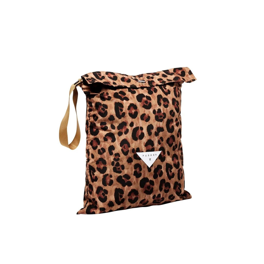 Capuche doudoune chaude et reversible modele Fudoon imprime leopard pour pratique du cyclisme