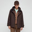 Capuche doudoune chaude et reversible Fudoon modele imprime leopard pour cyclisme urbain et confort