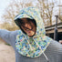 Capuche de pluie florale Fudoon Fudini légère et imperméable pour cyclistes, idéale contre les intempéries