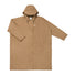Trench-coat impermeable unisexe Fudoon marron avec capuche fermee, design epure et protection contre la pluie