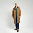 Trench-coat impermeable unisexe Fudoon marron, coupe droite longue, style casual et protection optimale contre la pluie