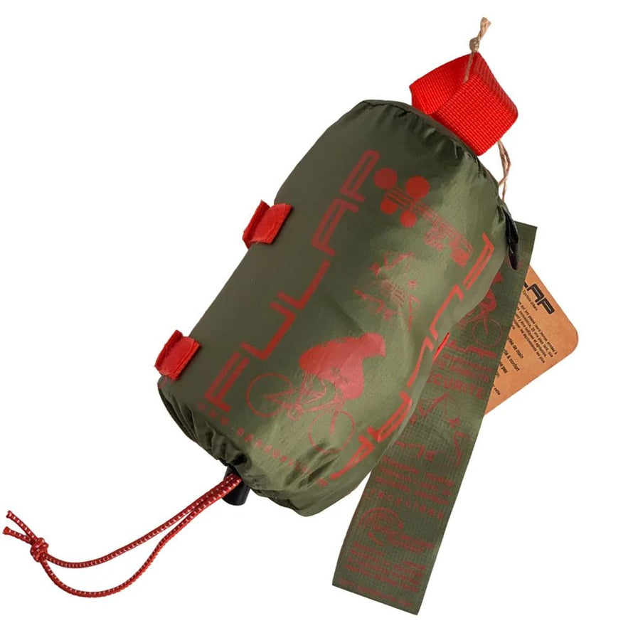 Poncho de pluie pour cyclistes avec rangement à scratch pour le fixer sur le vélo