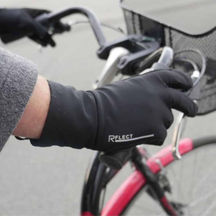 Taktile, wasserabweisende Winterhandschuhe für Radfahrer 500 R FLECT