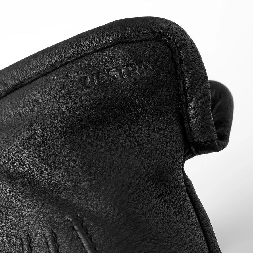 Gants en cuir noir Andrew Hestra pour homme, alliant élégance et performance pour le cyclisme