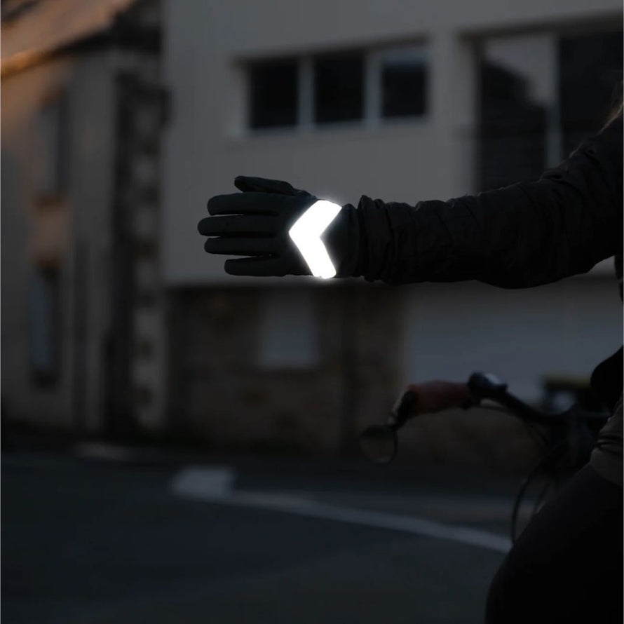 blinkende fahrradhandschuhe Reflektierende, wasserdichte Winter-Fahrradhandschuhe Rainette