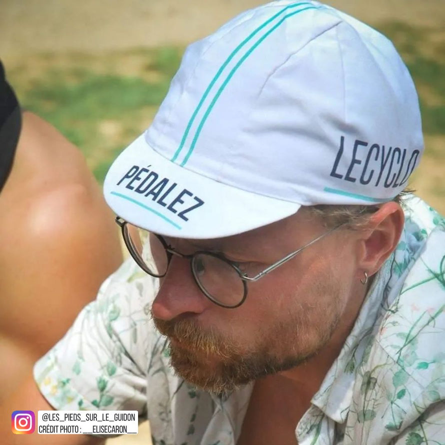 fahrradhelm baseball cap Goodies Lecyclo Radfahrermütze unter Fahrradhelm weiß mit Logo