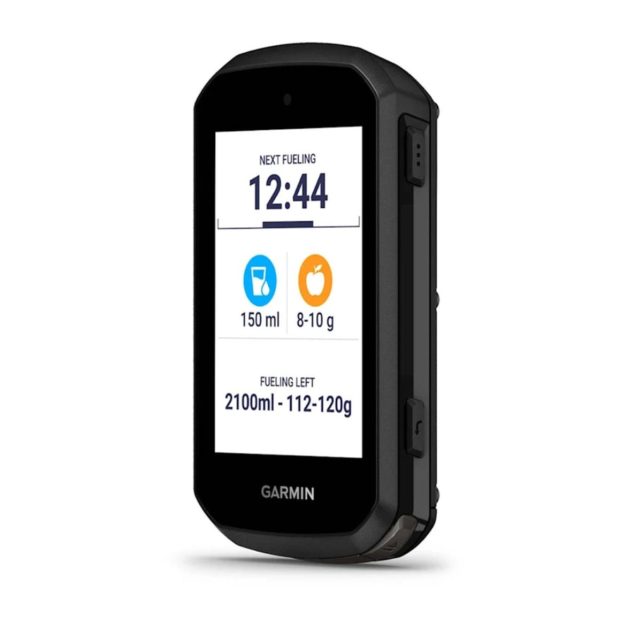 Compteur GPS tactile Garmin Edge 850 affichant conseils nutritionnels et hydratation pour cyclistes