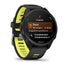 Montre connectee Garmin Forerunner 170 affichage ecran entrainement avec bracelet noir et jaune sport