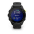 Montre connectee Garmin Forerunner 70 noire affichant ecran de nuit avec heure et alarme active