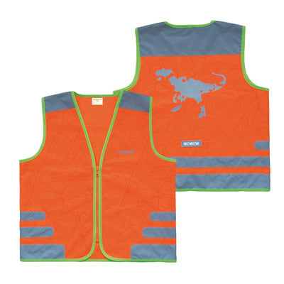 Gilet de sécurité enfant à vélo orange réfléchissant Nutty Wowow - #4