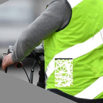 Gilet en maille réfléchissant vélo et running personnalisé Gilet en maille réfléchissant vélo et running personnalisé