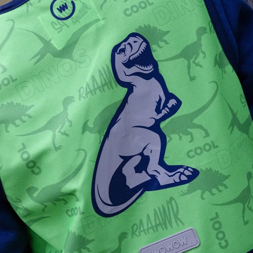 Gilet réfléchissant enfant Wowow Zippy 3 à 10 ans avec motif dinosaure pour sécurité vélo