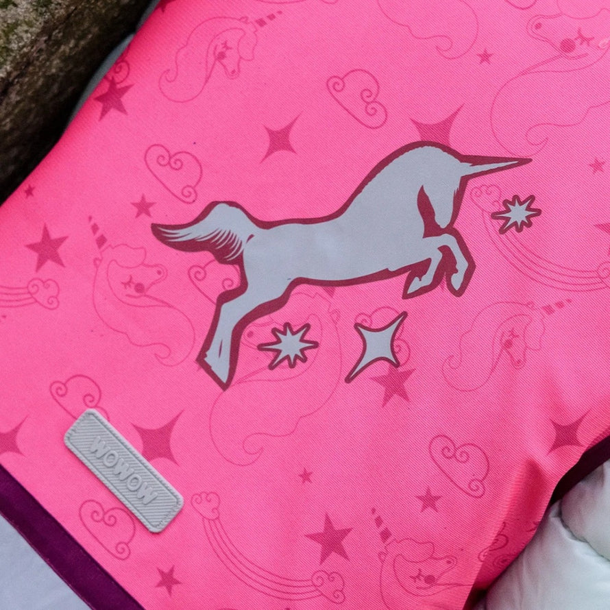 Gilet reflechissant enfant Wowow Zippy 3 a 10 ans motif licorne pour securite et visibilite a velo