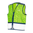 Gilet réfléchissant enfant Wowow Zippy 3 à 10 ans vert avec motifs abstraits pour sécurité vélo