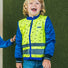 Gilet réfléchissant enfants jaune fluo Jackson Go Fluo pour sécurité vélo et visibilité optimale