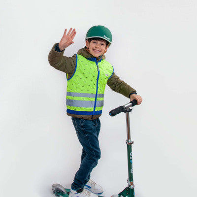 Enfants Gilet de Signalisation (3-12 Années) Réfléchissante Sécurité Vélo  Jaune
