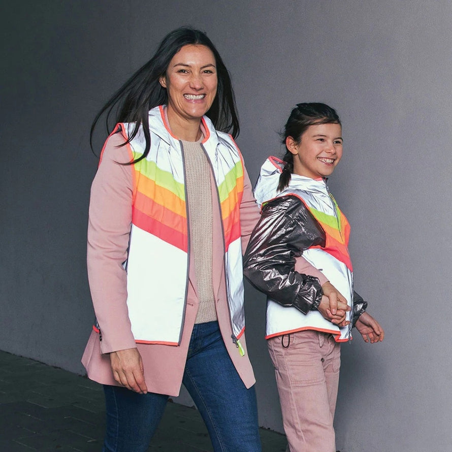 Gilet reflecteur multicolore Darkflow GoFluo pour femmes, ideal securite velo en ville et routes